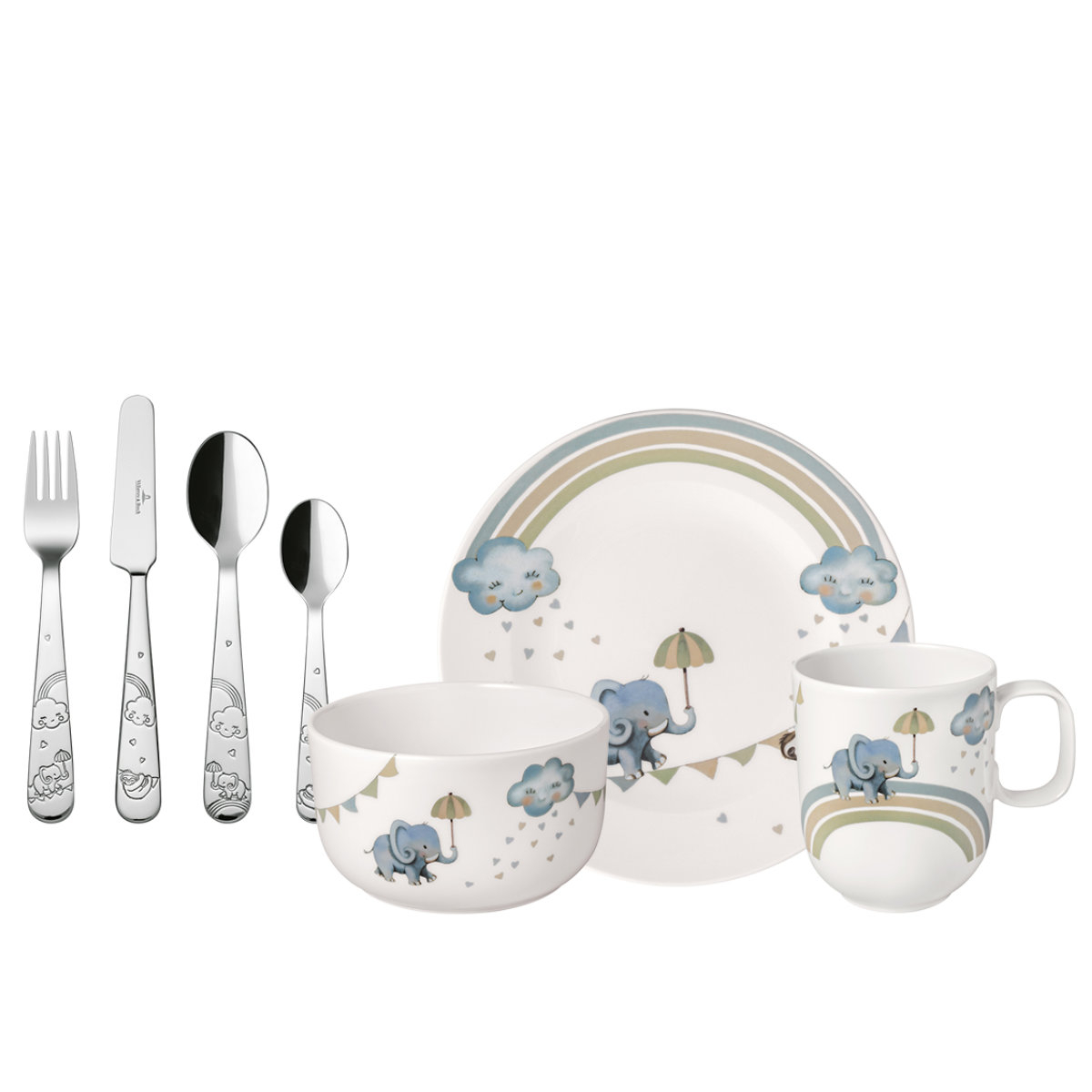 Villeroy & Boch Walk like an Elephant Children's Dinnerware Set 7 pcs