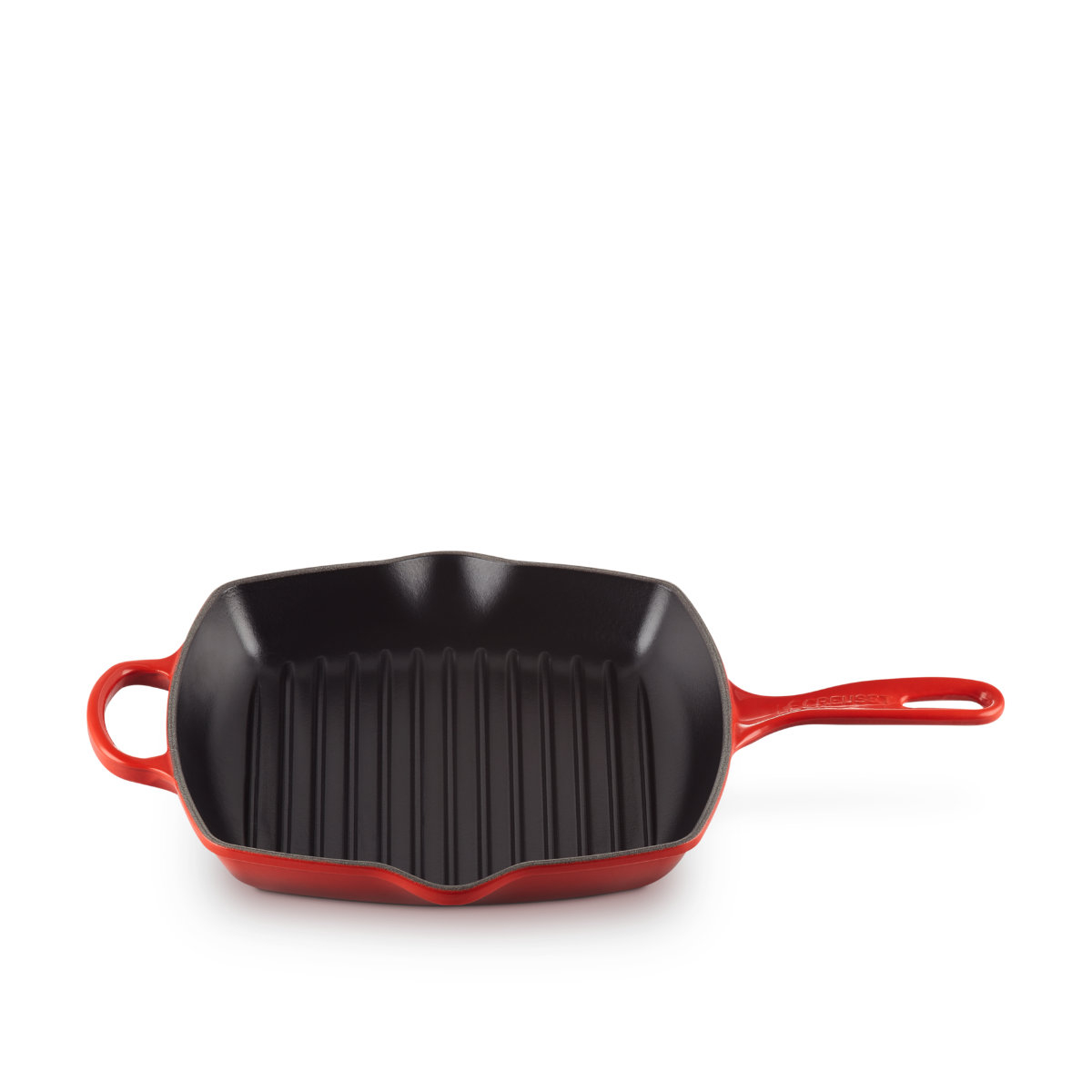 Le Creuset Grillpfannen und Grillplatten Grillpfanne quadratisch Kirschrot 26 cm