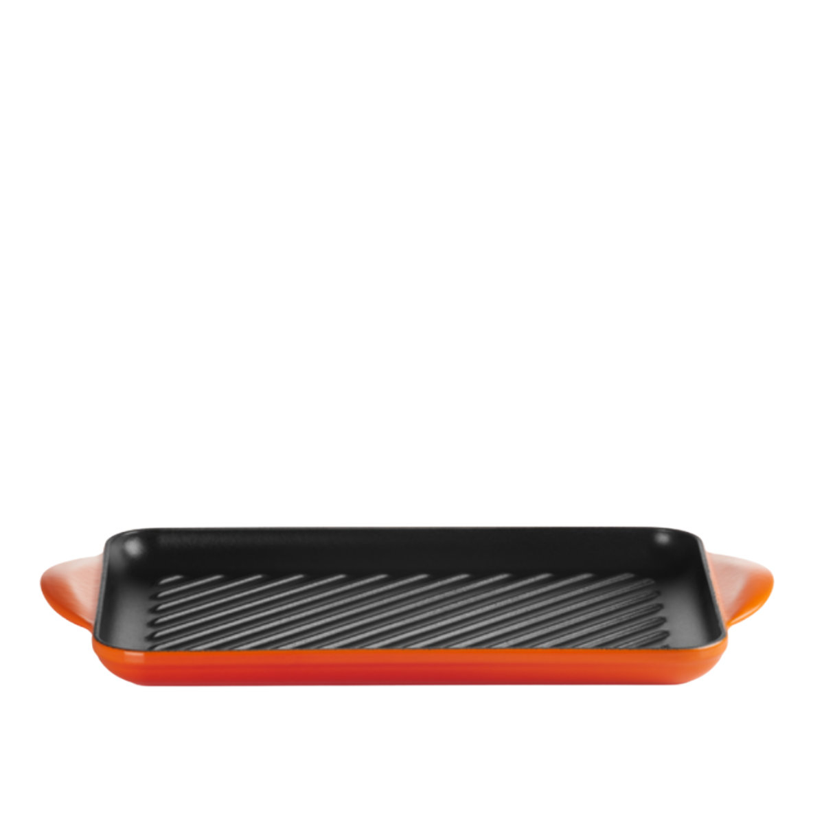 Le Creuset Grillpfannen und Grillplatten Rechteckige Grillplatte Ofenrot 32 cm