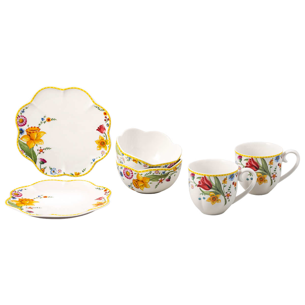 Villeroy & Boch Spring Awakening Breakfast set for 2 people, 6 pieces