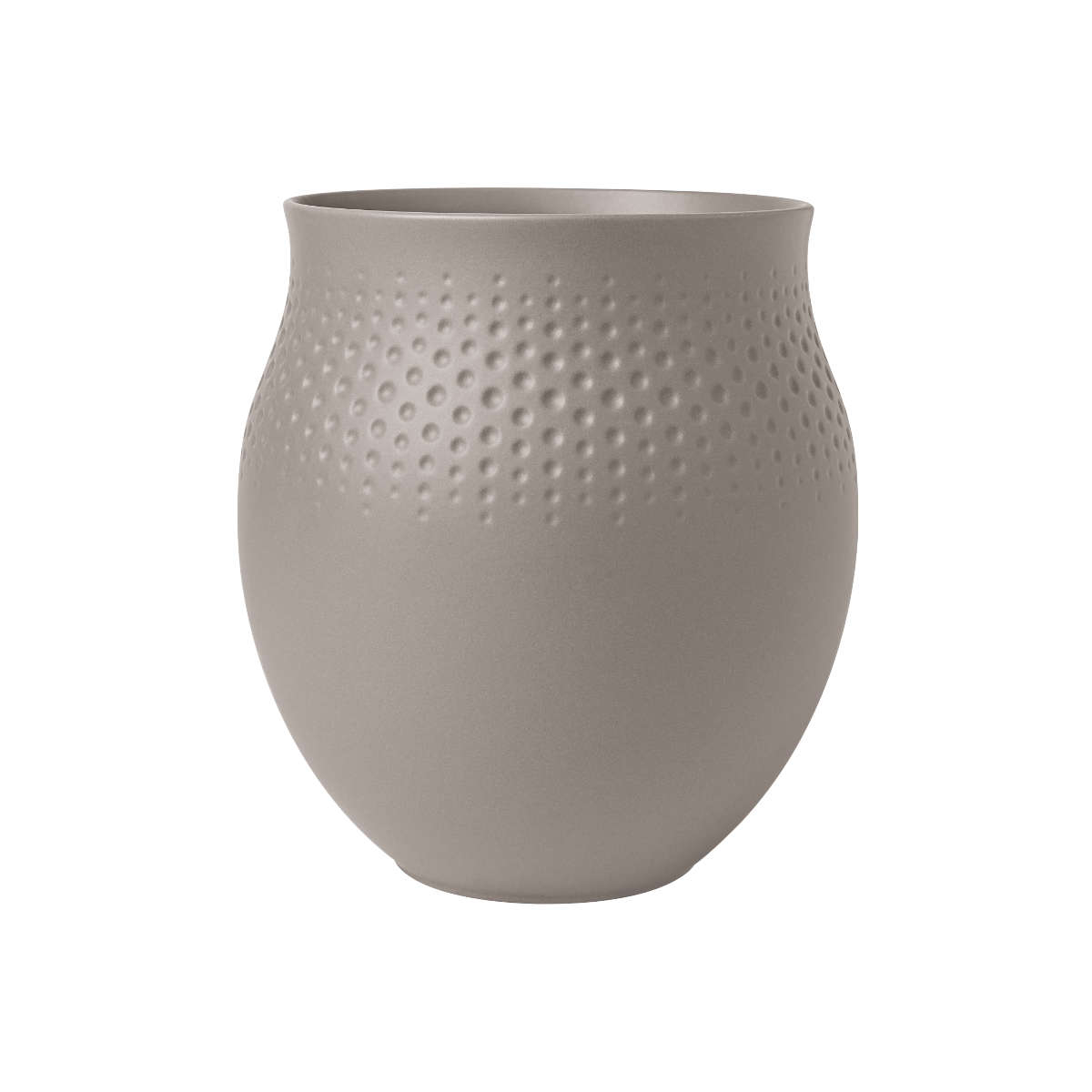 Villeroy & Boch Manufacture Collier Taupe Vase Perle groß h: 18 cm