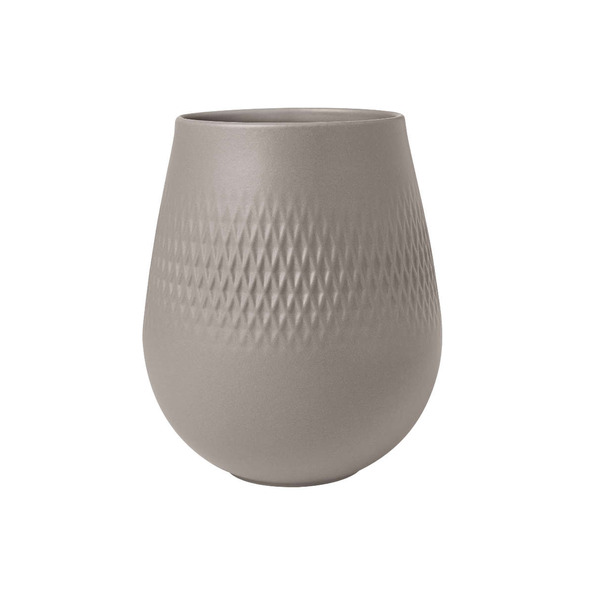 Villeroy & Boch Manufacture Collier Taupe Vase Carré klein 15 cm