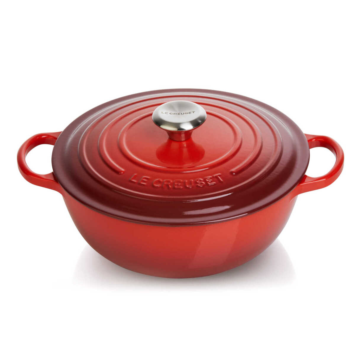 Le Creuset Gusseisen Spezialbräter La Marmite Signature kirschrot d: 32 cm / 7,0 L
