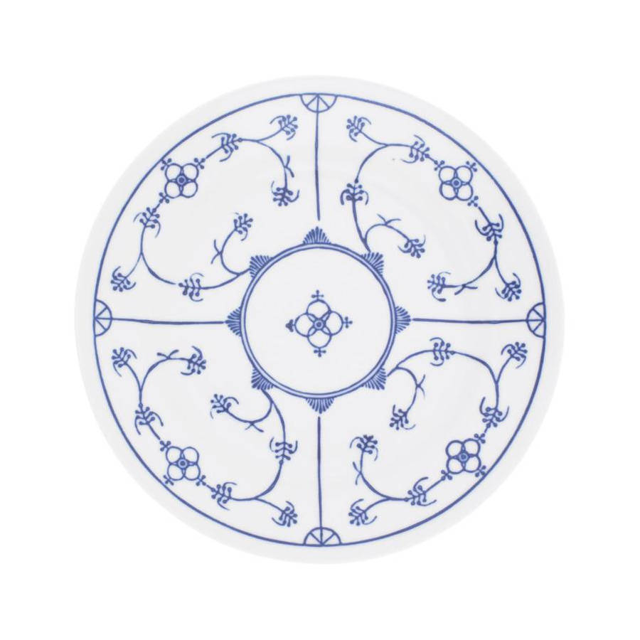 Kahla Blau Saks - Indisch Blau - Strohblumenmuster Breakfast plate 19 cm
