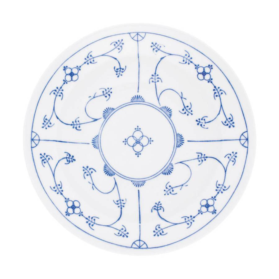 Kahla Blau Saks - Indisch Blau - Strohblumenmuster Dinner plate 26 cm