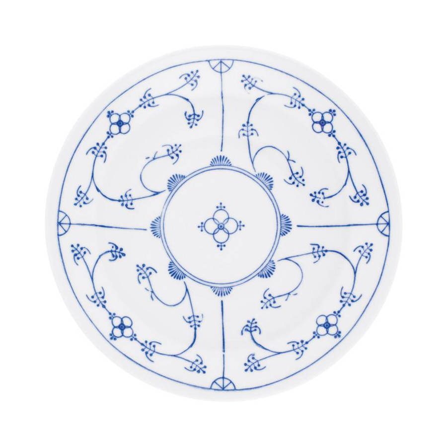 Kahla Blau Saks - Indisch Blau - Strohblumenmuster Soup plate 22 cm