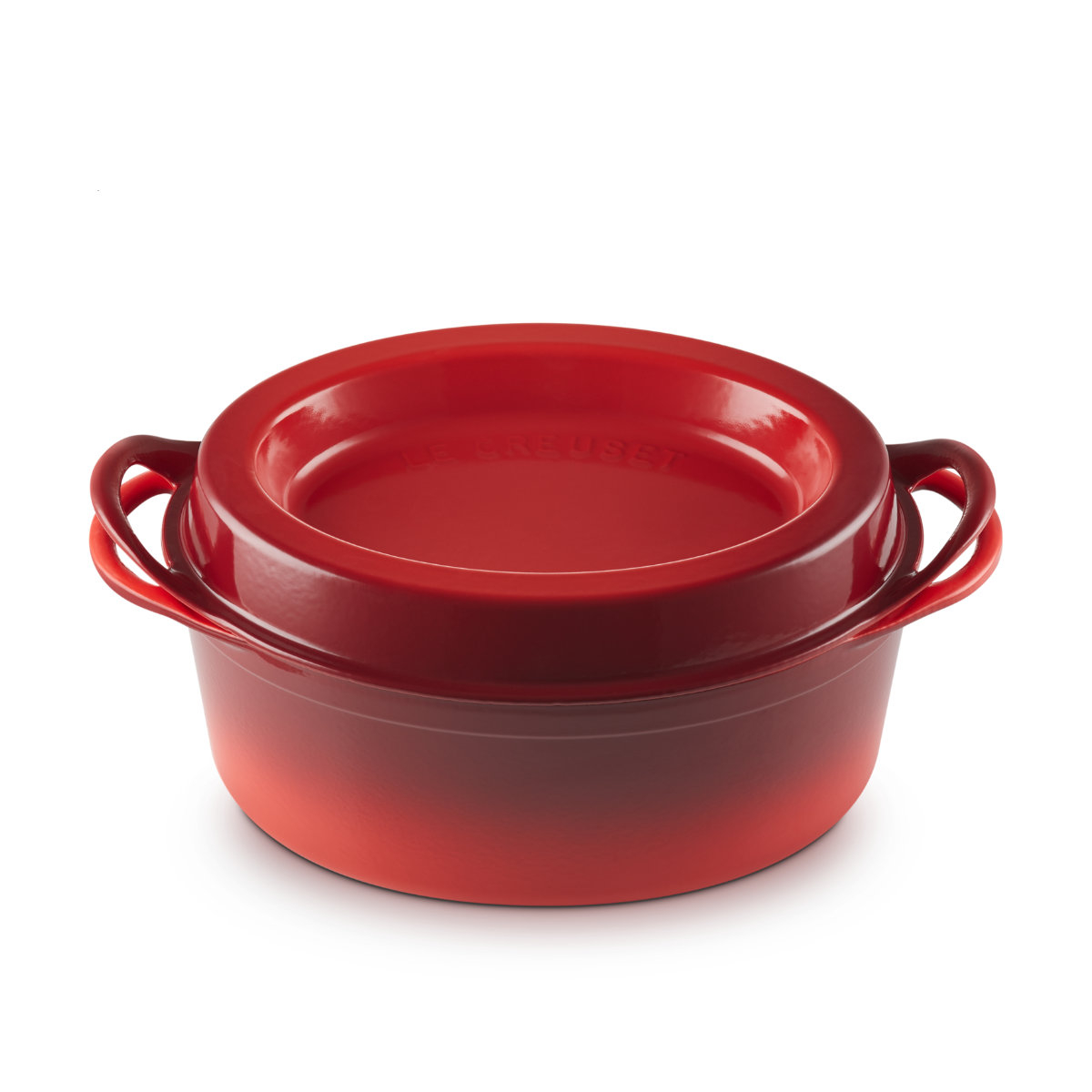 Le Creuset Bräter Doufeu Oval Doufeu roaster 32 cm cherry red