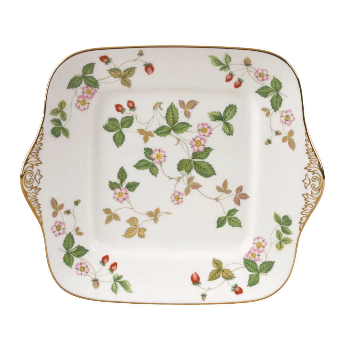 Wedgwood Wild Strawberry Square cake plate 27 cm