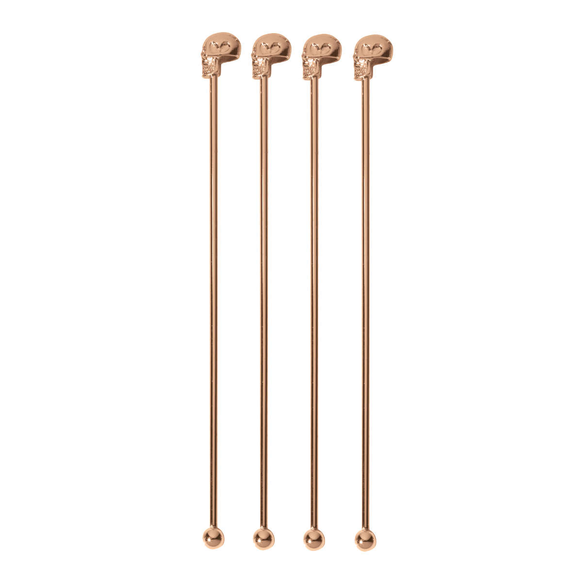 Sambonet Paderno Bar Utensils Набор коктейльных мешалок в форме черепа 4 шт. 18,5 см