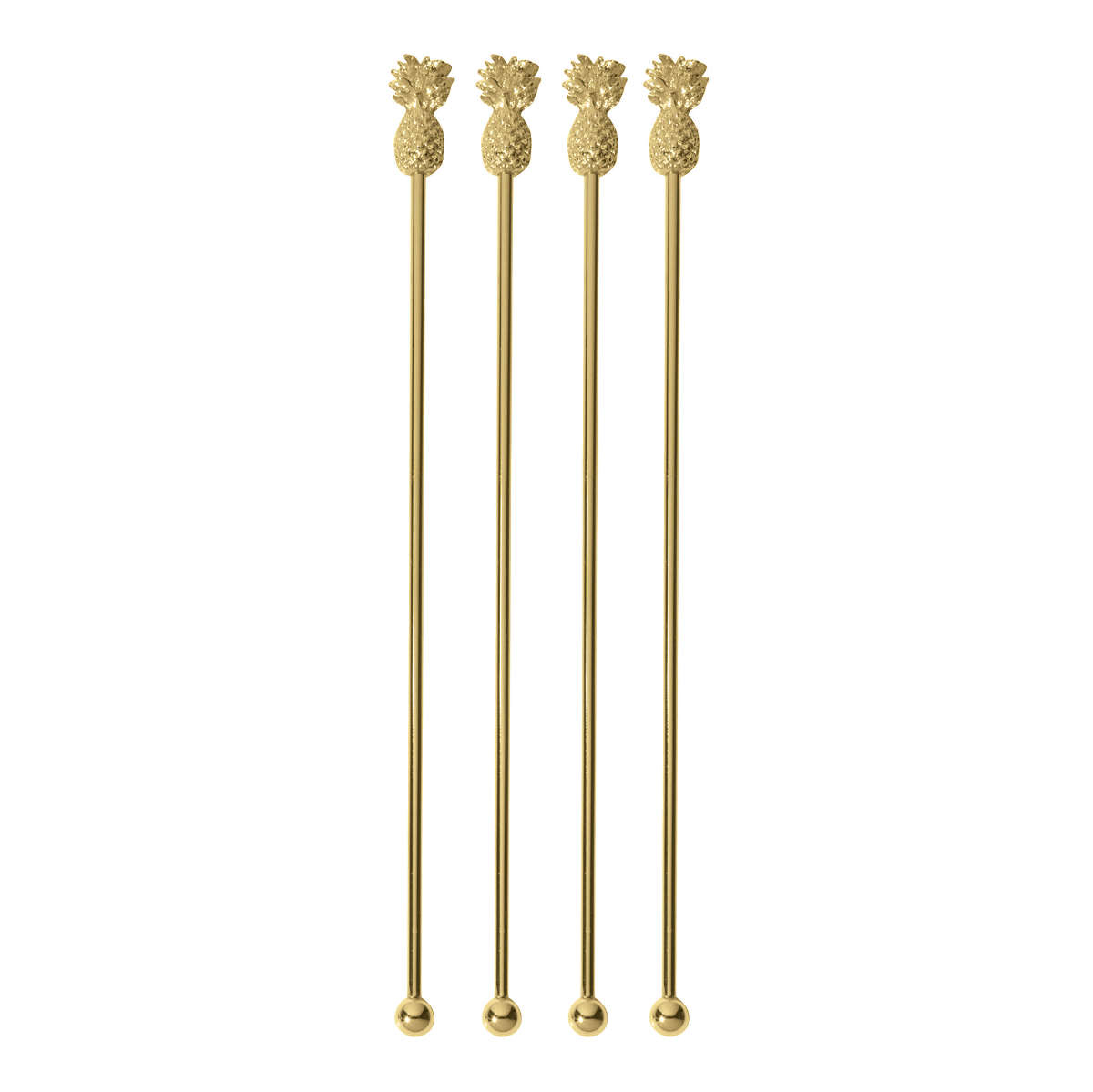 Sambonet Paderno Bar Utensils Pineapple Cocktail Stirrer Set 4 pcs 18.5 cm