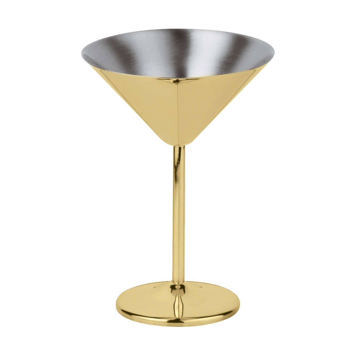 Sambonet Paderno Bar Utensils - Edelstahl / PVD Gold Martinischale / Cocktailschale h: 16,5 cm / 200 ml