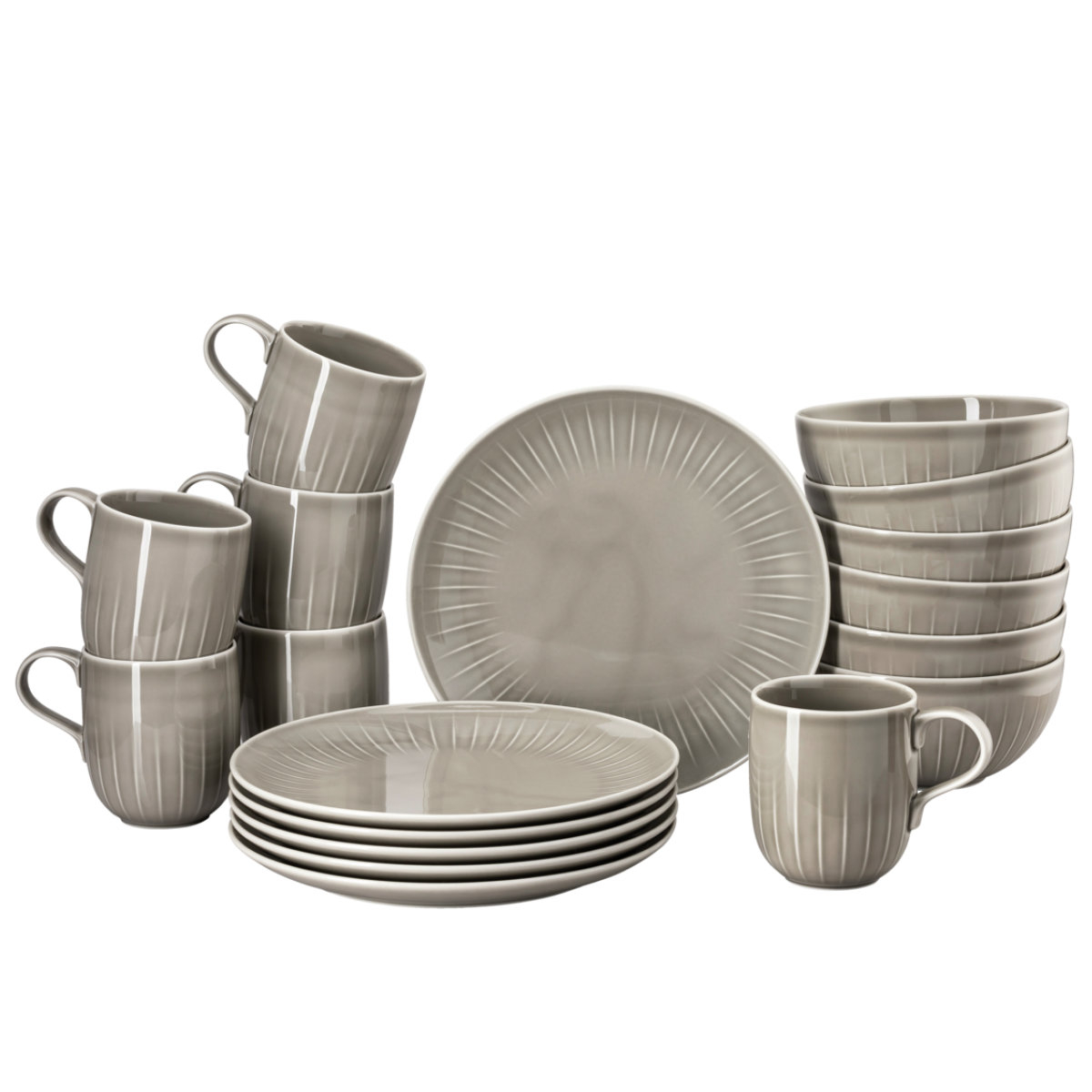 Rosenthal Joyn Grau Breakfast set, 18 pieces