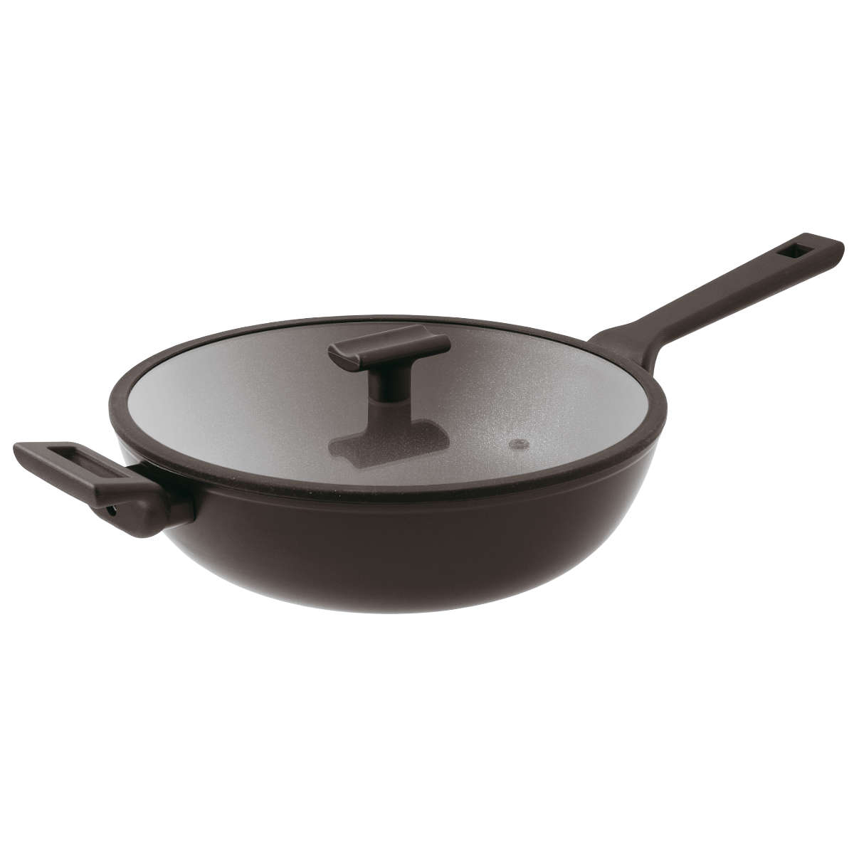Sambonet Titan Pro Aluminium Wok with lid non-stick d: 30 cm / h: 9.2 cm / 5 L
