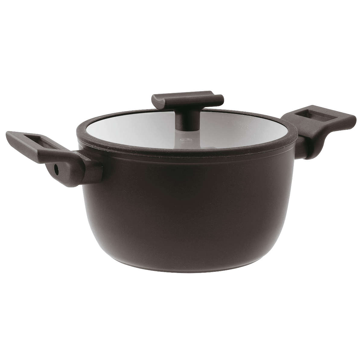 Sambonet Titan Pro Aluminium Schwarz Fleischtopf mit Deckel antihaft d: 24 cm / h: 13,6 cm / 5,5 L