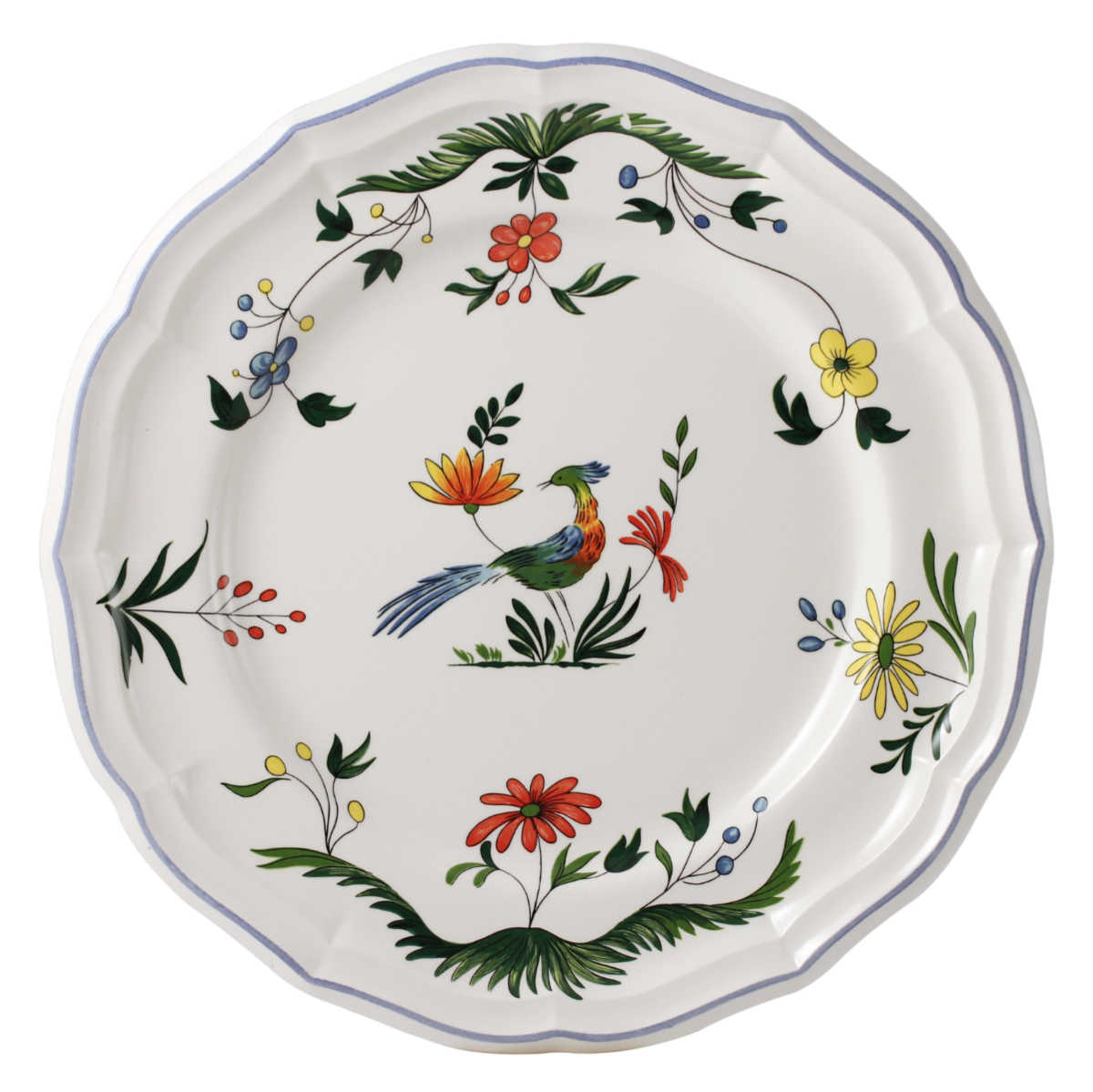 Gien Fayencerie Oiseaux Paradis Dinner plate 26 cm