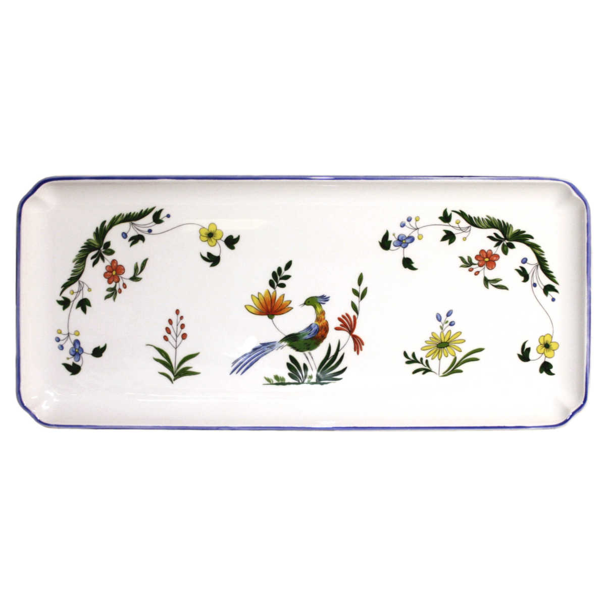 Gien Fayencerie Oiseaux Paradis Королевская тарелка для пирога 38 x 14,5 см