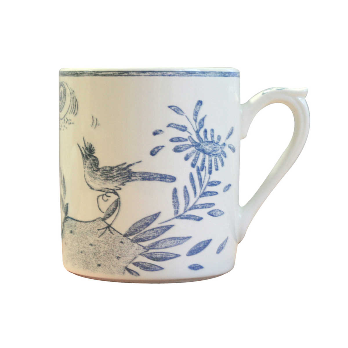 Gien Fayencerie Oiseau Bleu monochrome Кружка Хенкель 0,30 л