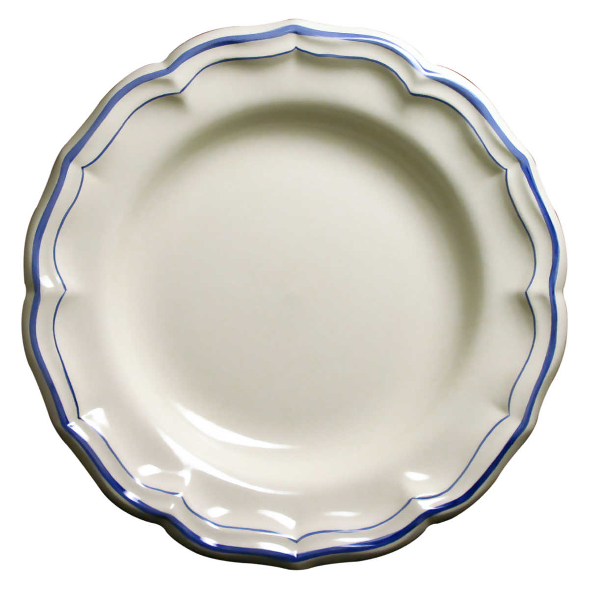 Gien Fayencerie Filets Bleus Deep round plate 31 cm