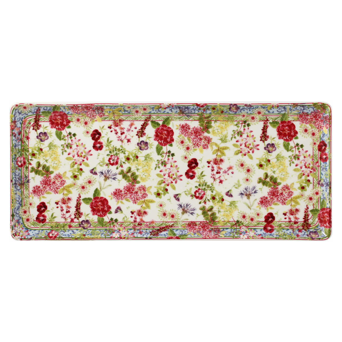 Gien Fayencerie Millefleurs Королевская тарелка для пирога 36 x 15,5 см