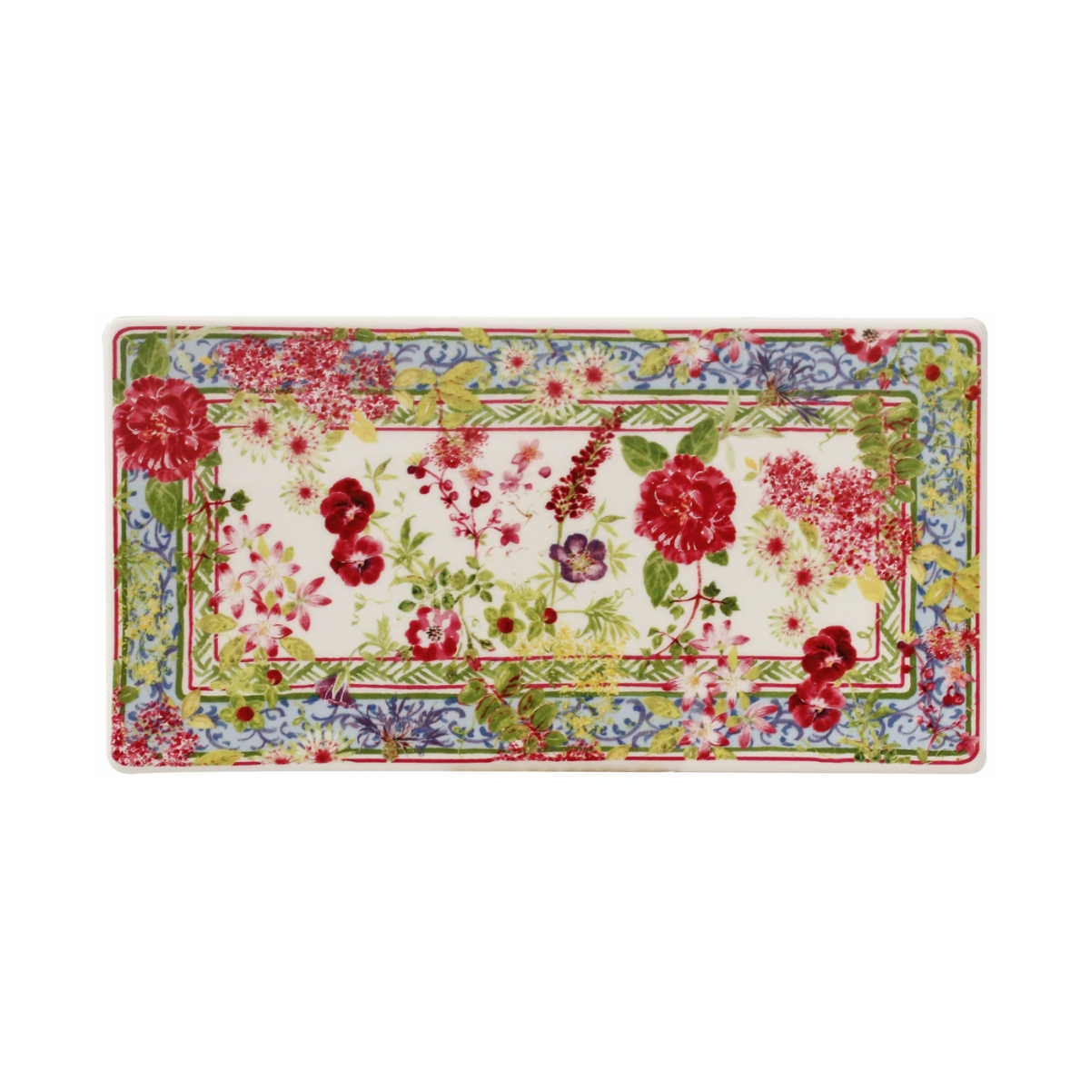 Gien Fayencerie Millefleurs Маленькая прямоугольная пластина 19,3 x 10 см