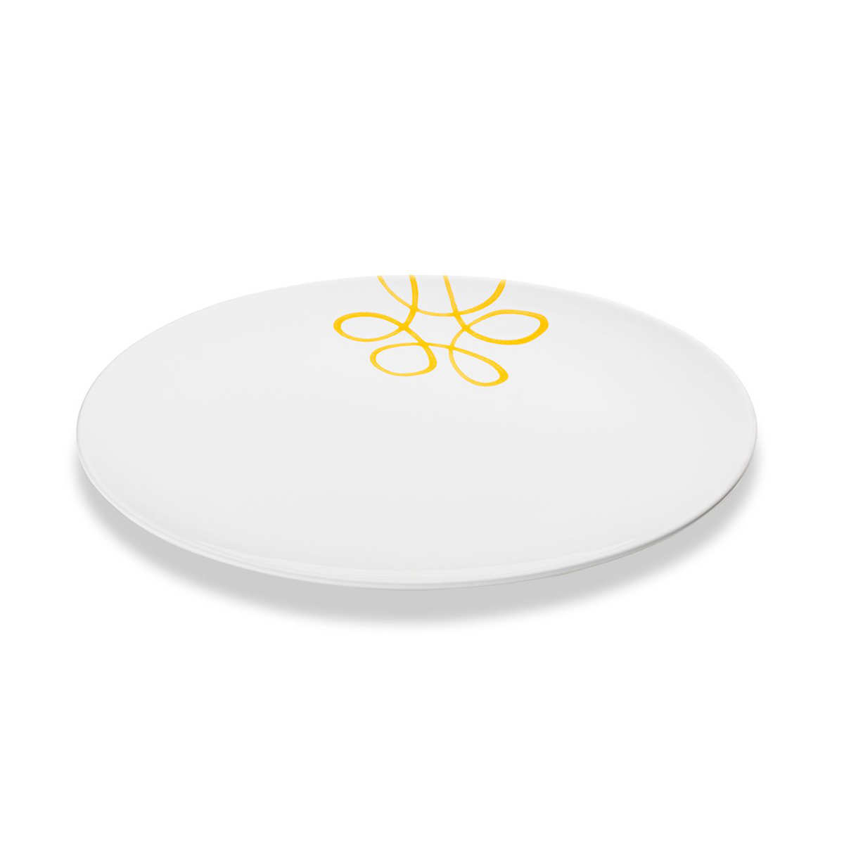 Gmundner Keramik Pur Geflammt Gelb Oval plate 33x26 cm