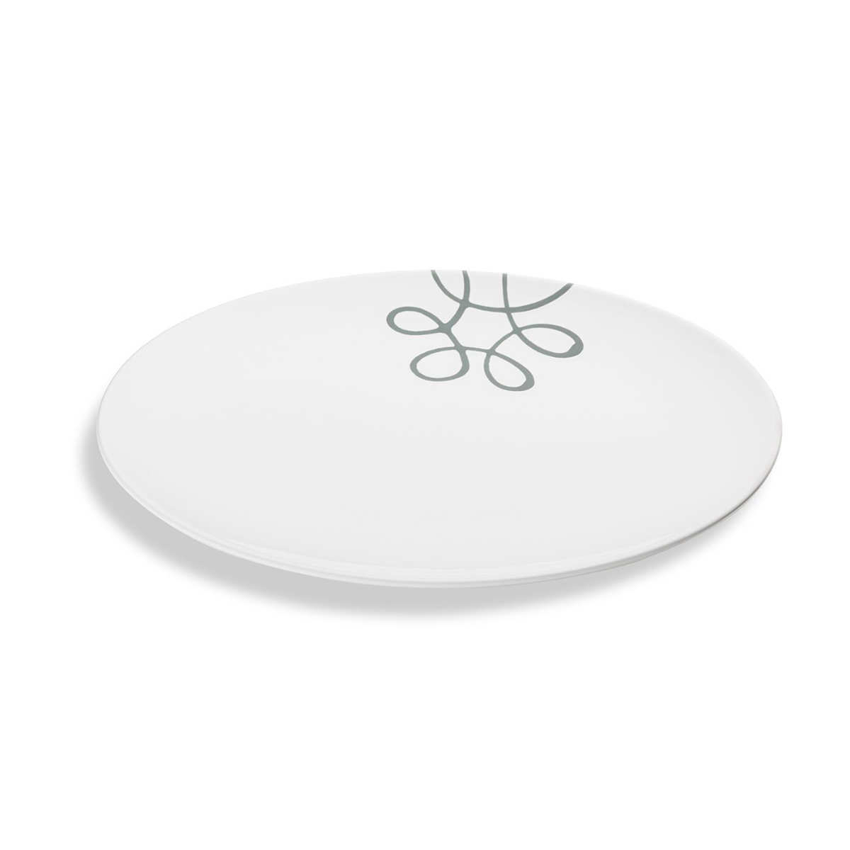 Gmundner Keramik Pur Geflammt Grau Oval plate 33x26 cm