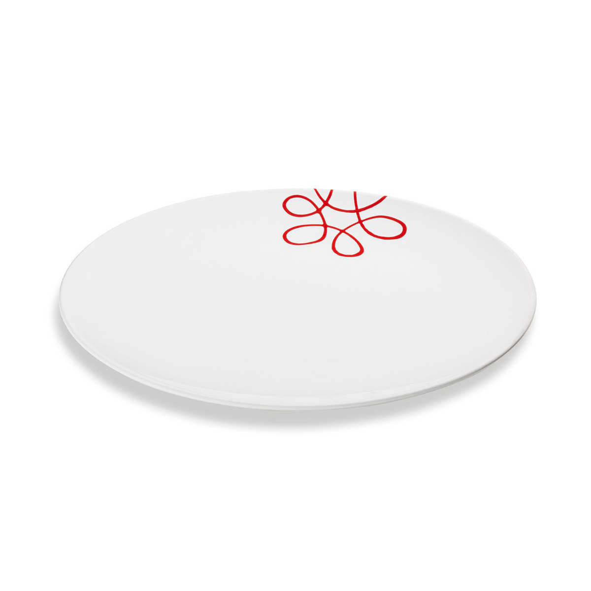 Gmundner Keramik Pur Geflammt Rot Oval plate 33x26 cm