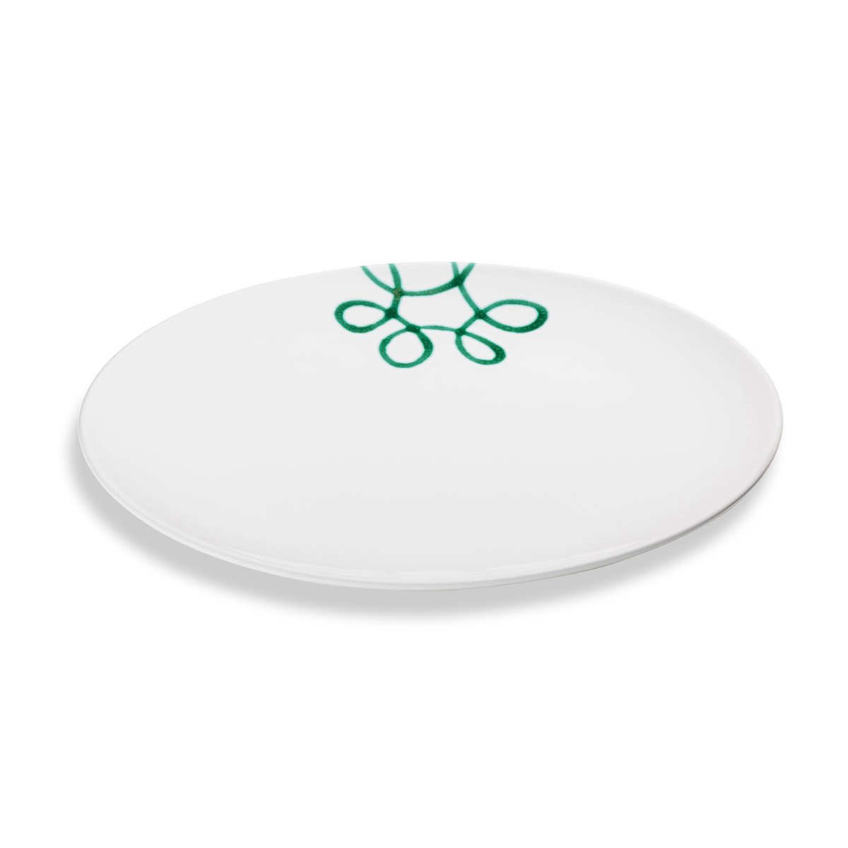 Gmundner Keramik Pur Geflammt Grün Oval plate 33x26 cm