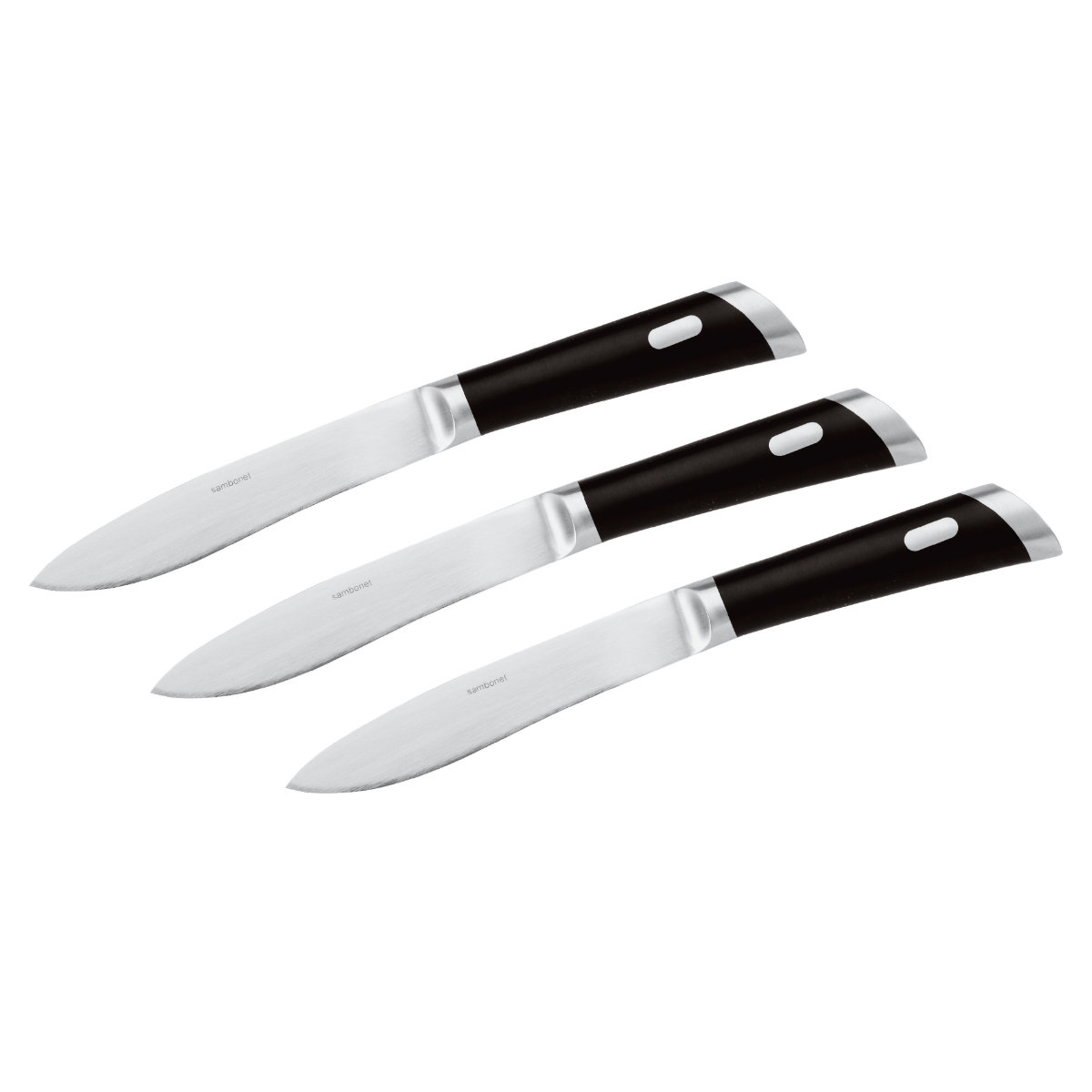 Sambonet T-Bone 3-piece steak knife set, serrated blade 14 cm