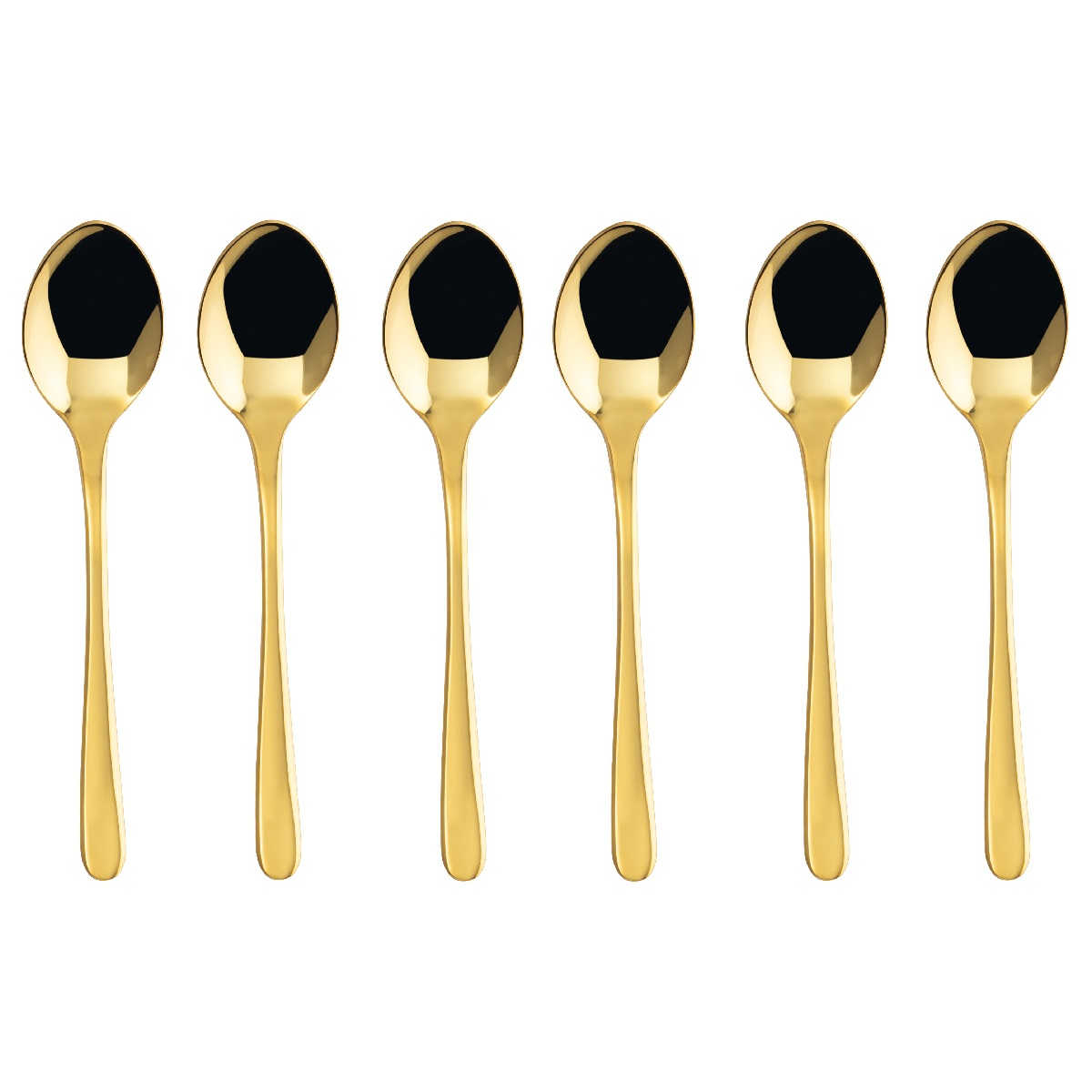 Sambonet Taste - Edelstahl / PVD Gold Set of 6 coffee spoons