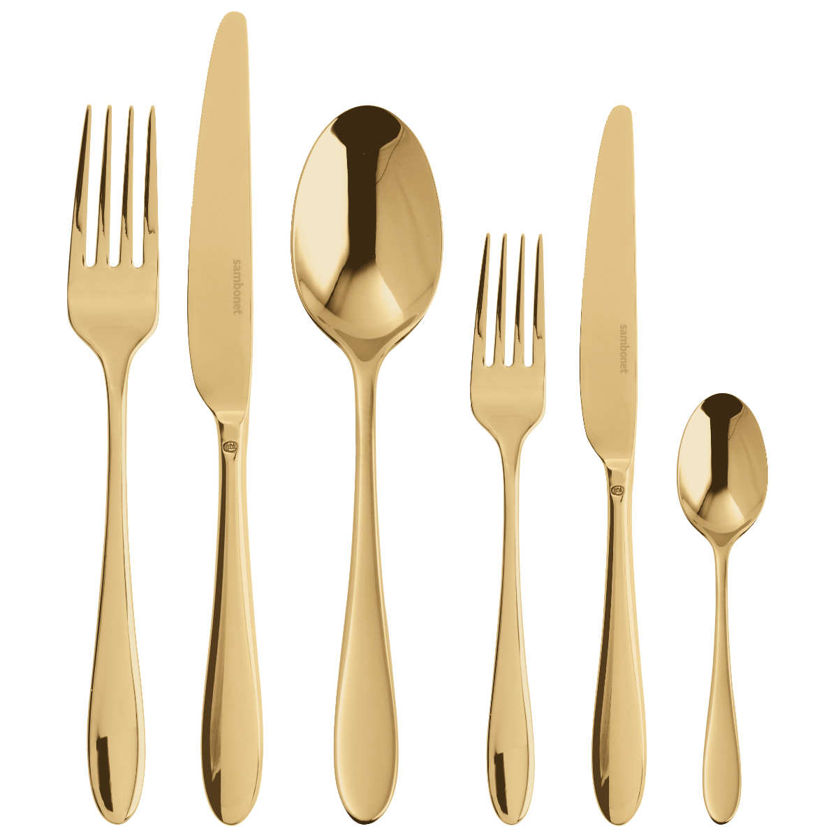 Sambonet Velvet Edelstahl PVD / Gold 36-piece cutlery set