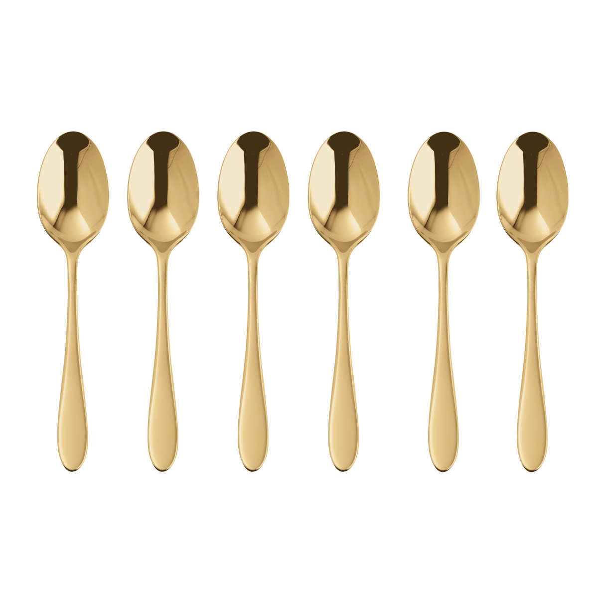 Sambonet Velvet Edelstahl PVD / Gold Set of 6 coffee spoons