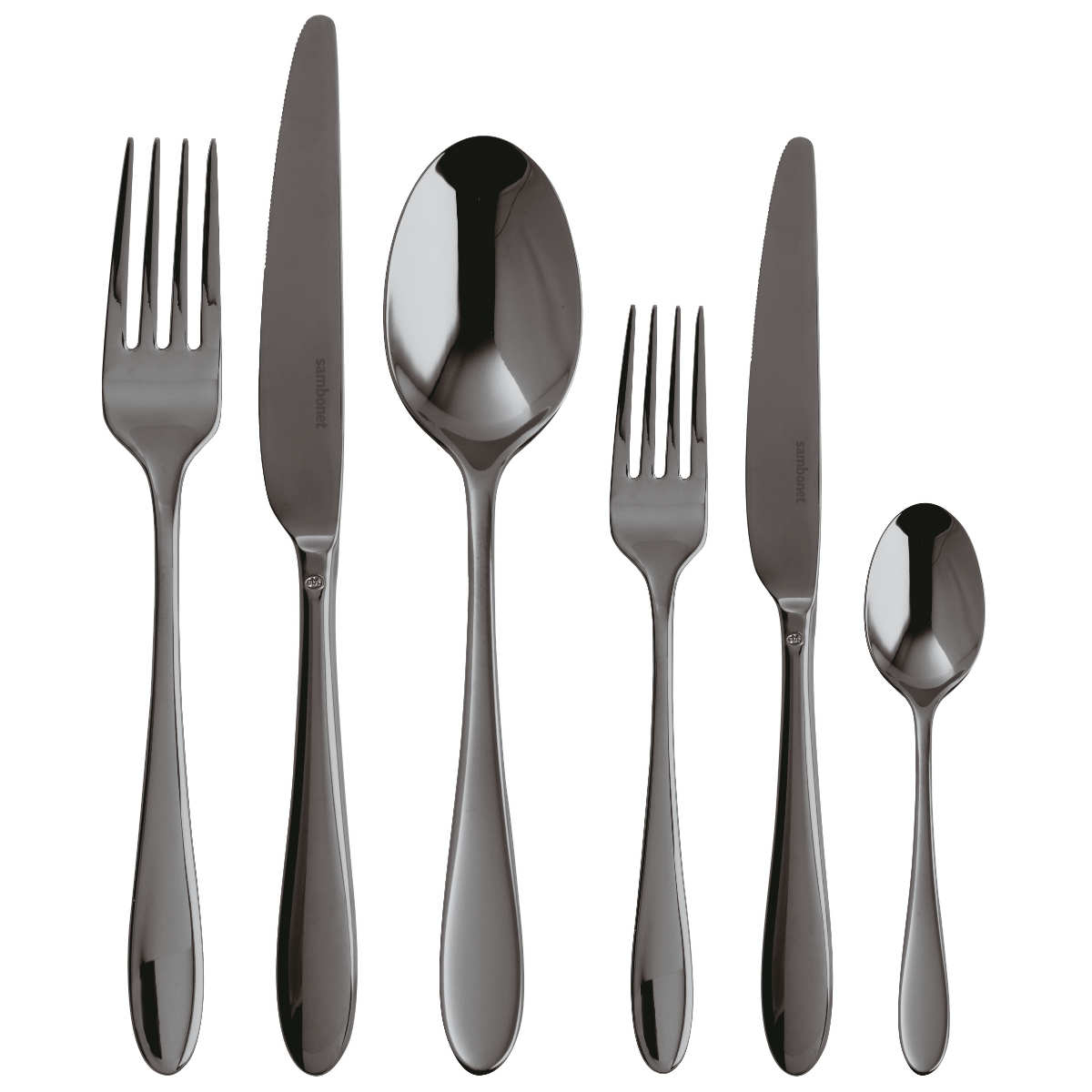 Sambonet Velvet Edelstahl PVD / 2Black 36-piece cutlery set