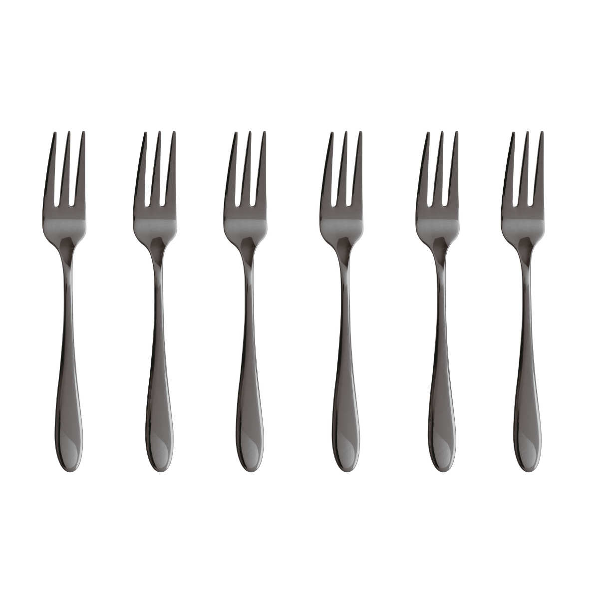 Sambonet Velvet Edelstahl PVD / 2Black Set of 6 cake forks