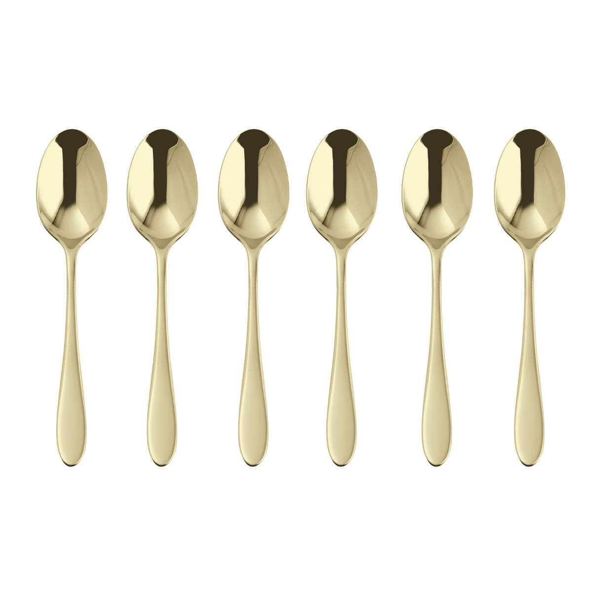 Sambonet Velvet Edelstahl PVD / champagerfarben Set of 6 coffee spoons
