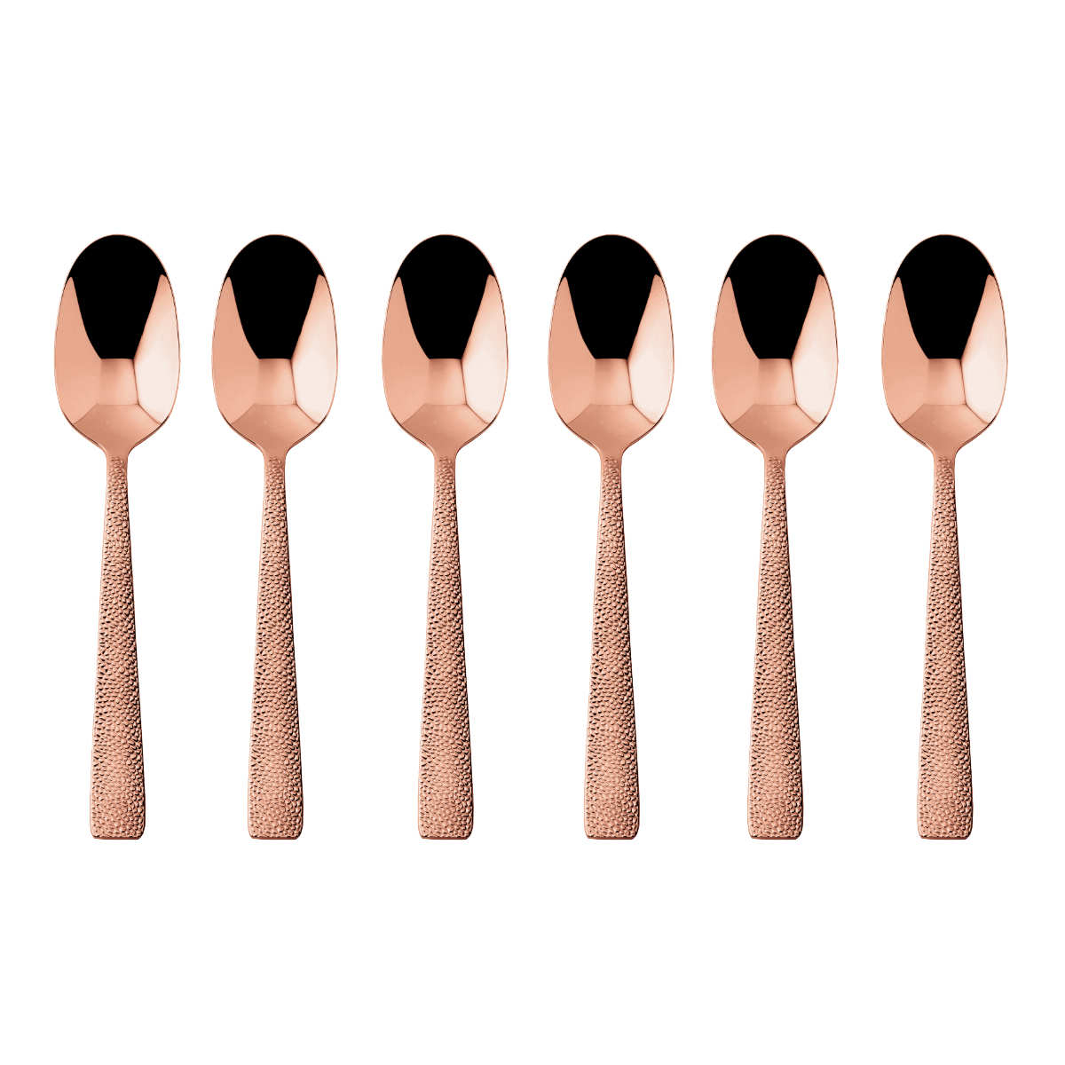 Sambonet Siena Edelstahl PVD / Kupfer Set of 6 coffee spoons