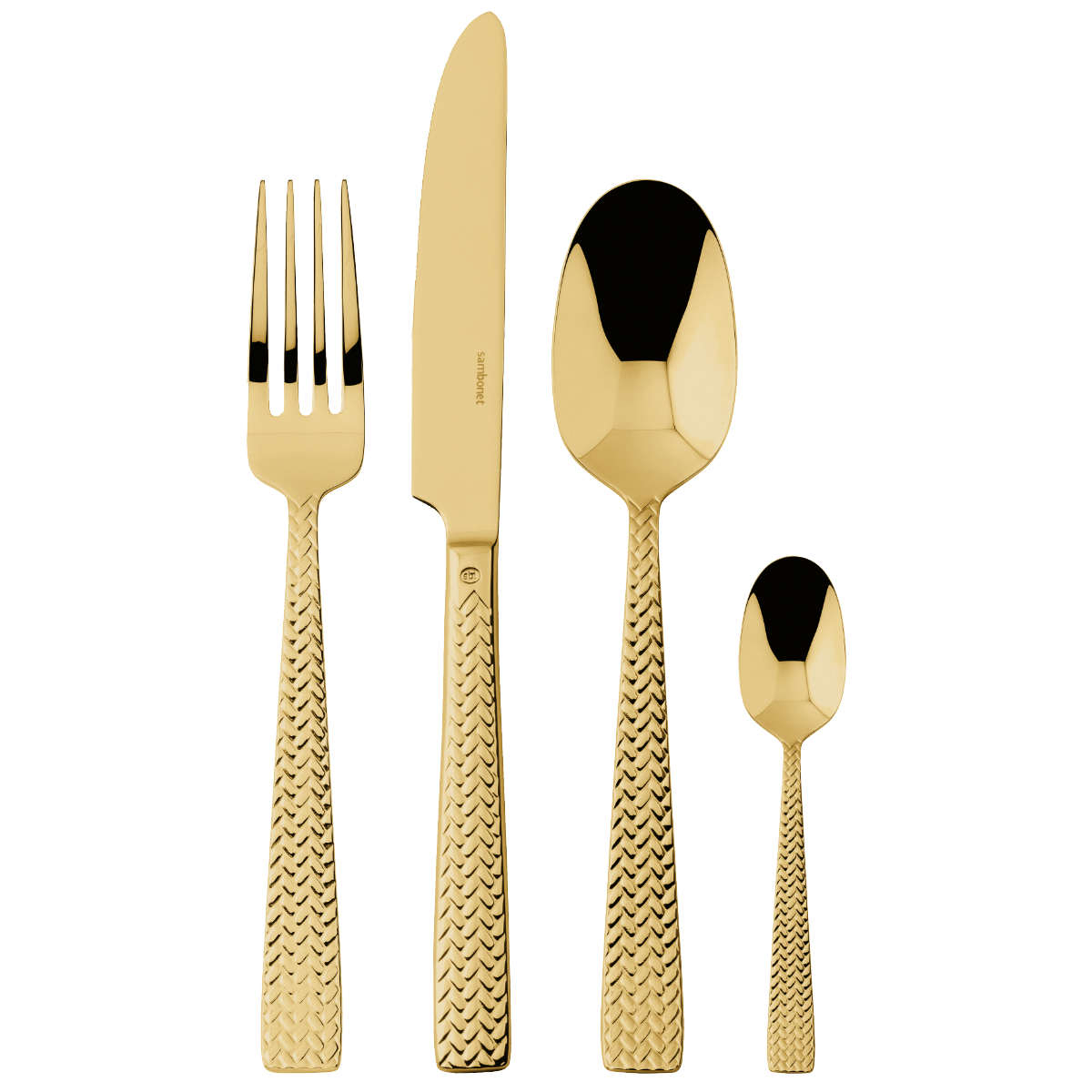 Sambonet Cortina Edelstahl PVD / Gold 24-piece cutlery set