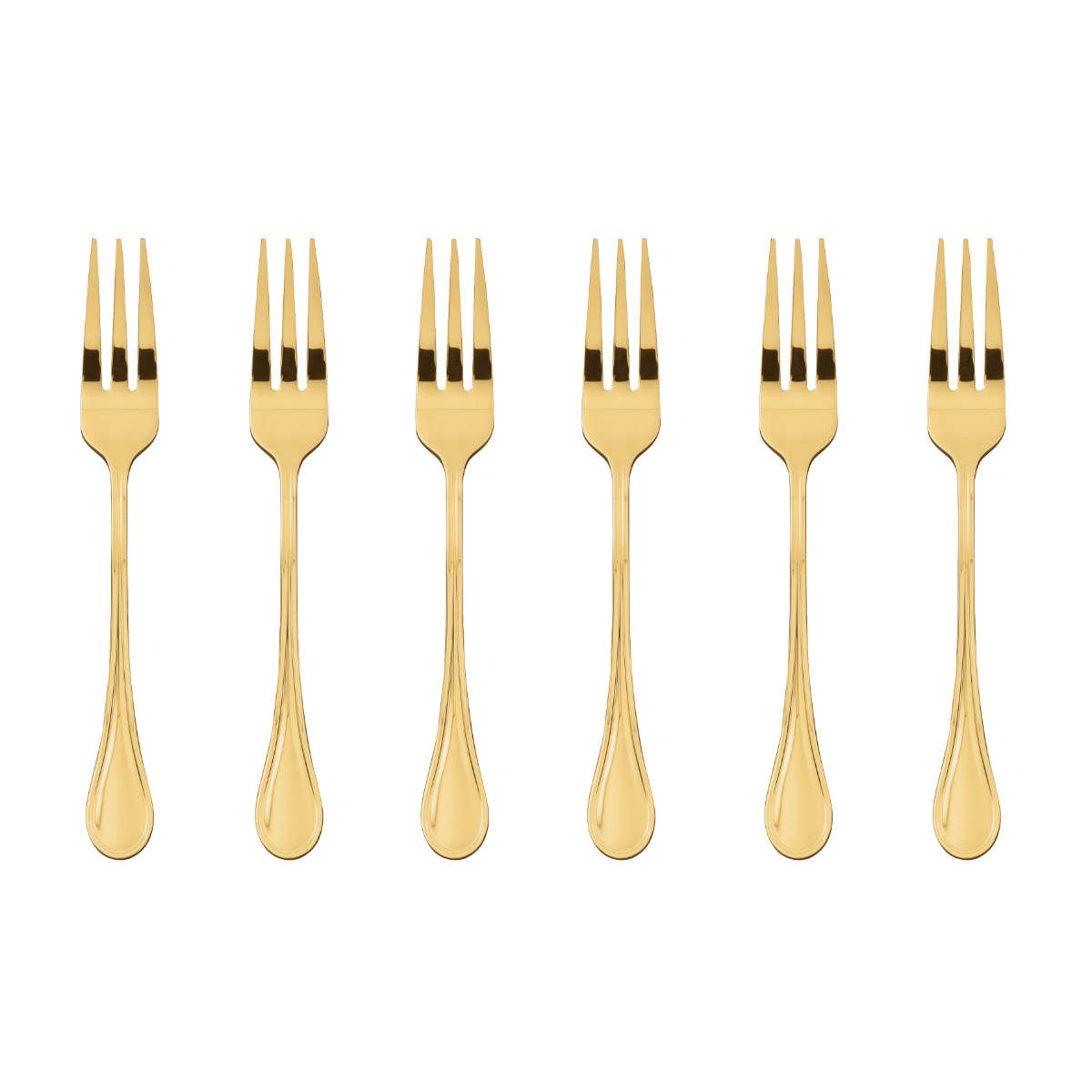 Sambonet Royal Edelstahl PVD / Gold Set of 6 cake forks