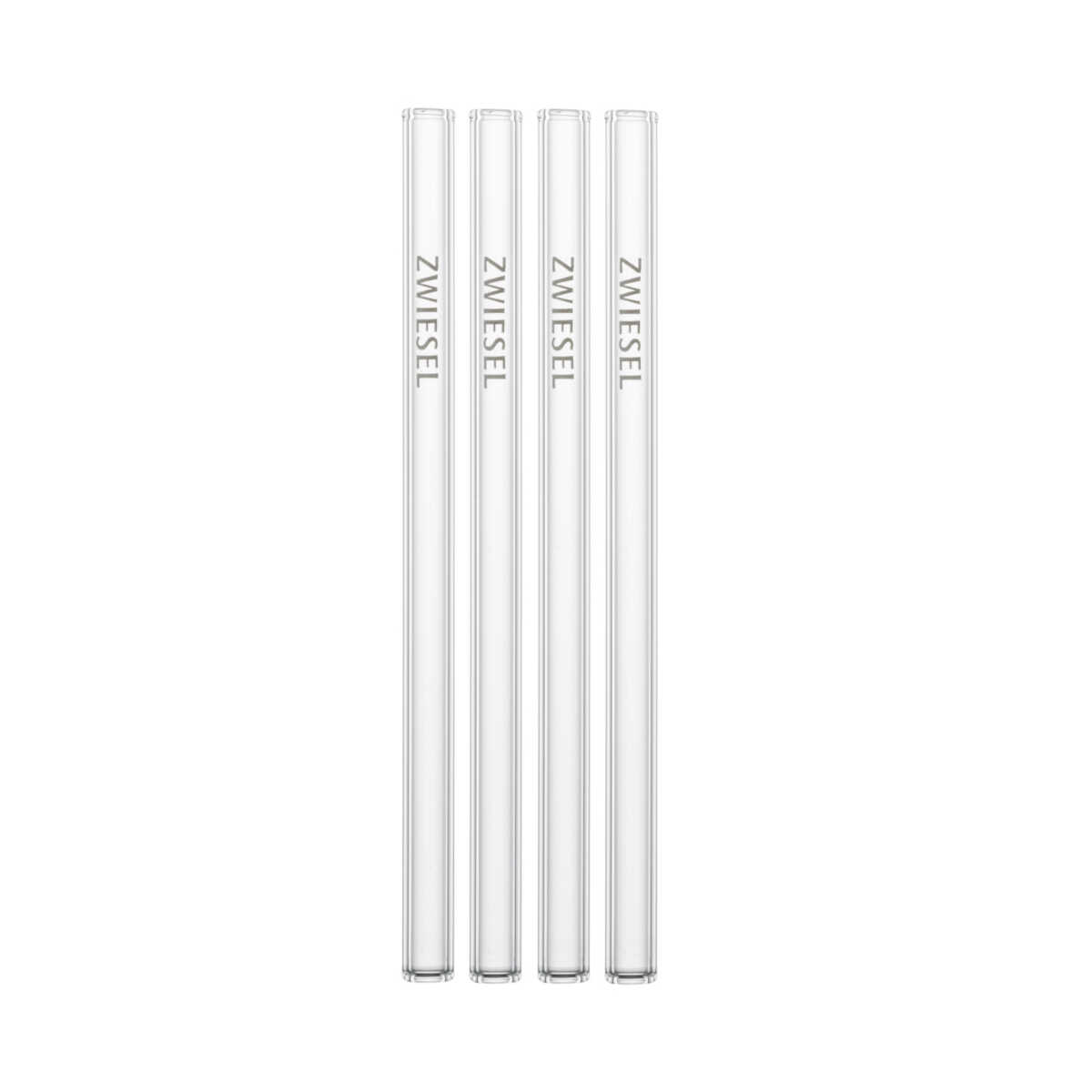 Schott Zwiesel Glastrinkhalme Trinkhalm Glas Set 4-tlg. mit Reinigungsbürste 15 cm