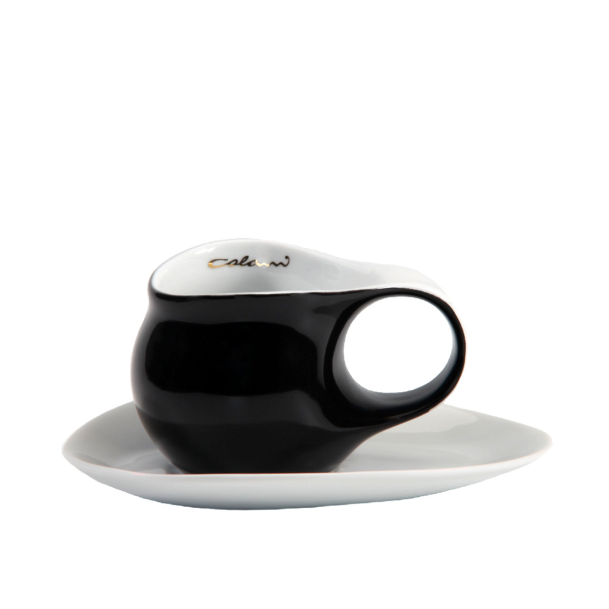 Luigi Colani Ab ovo Black & White Espresso cup with saucer 2-piece