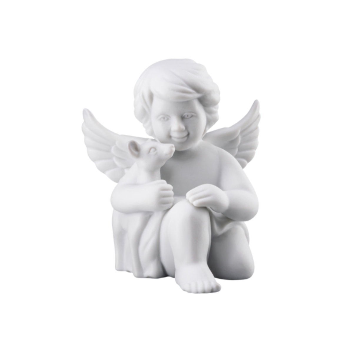Rosenthal Angel with Bambi small white matt 6 cm