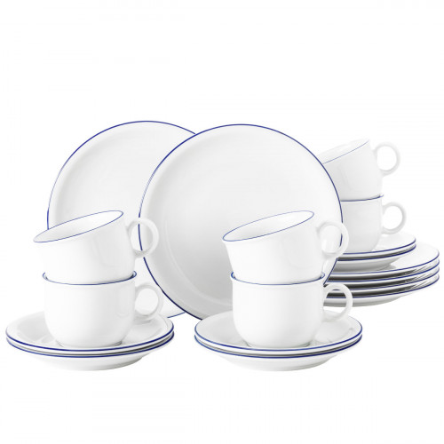 Seltmann Weiden Compact Blaurand Kaffee-Set 18-tlg.