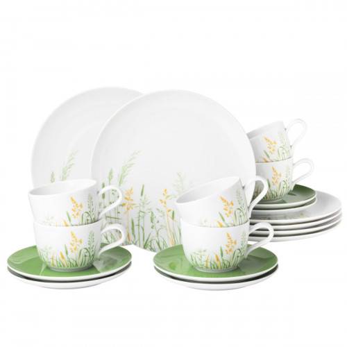 Seltmann Weiden Liberty Meadow Grasses Green Kaffeeservice 18-tlg.