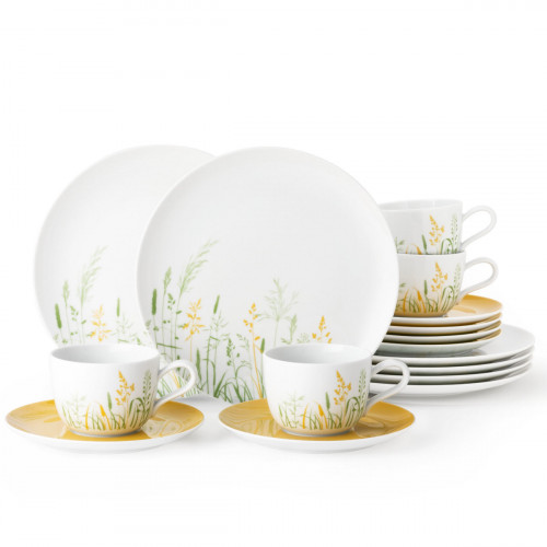 Seltmann Weiden Liberty Meadow Grasses Curry Kaffeeservice 18-tlg.