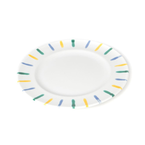 Gmundner Keramik Buntgeflammt Dessertteller / Frühstücksteller Gourmet d: 22 cm / h: 2,2 cm