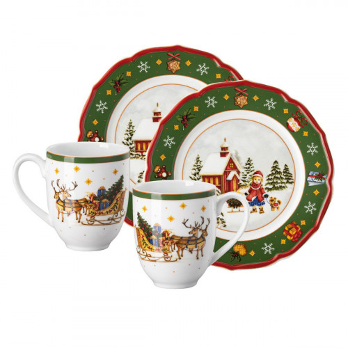 Hutschenreuther Happy Wintertime Green Set 4-tlg.