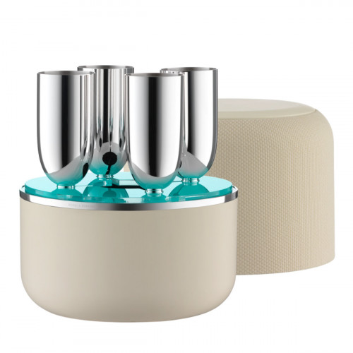 Robbe & Berking Dante 90 g versilbert Champagner Box Creme Set 4-tlg.