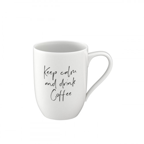 Villeroy & Boch Statement Becher mit Henkel - Keep calm and drink Coffee 0,29 L