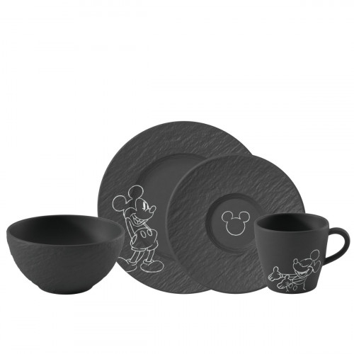 Villeroy & Boch Manufacture Rock Mickey Mouse Frühstücks-Set 4-tlg. im GK