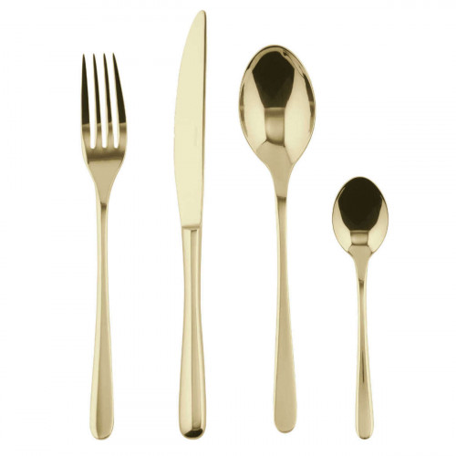 Sambonet Taste - Edelstahl / PVD champagnerfarben Besteckset 24-tlg. Vollheft / Monoblock